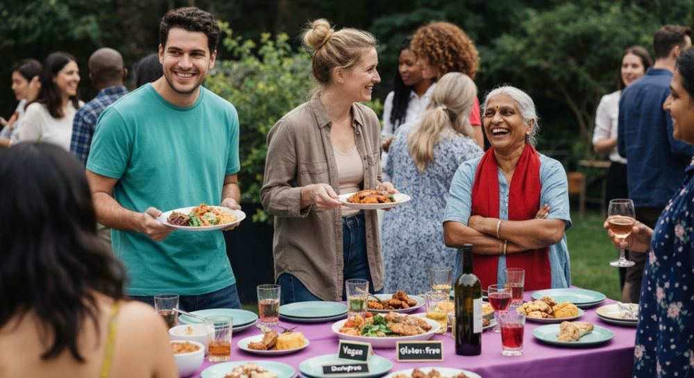 Cómo considerar alergias y dietas en el menú de la fiesta