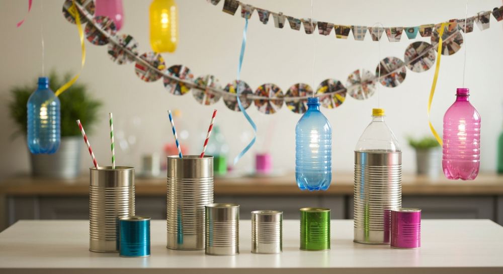 Ideas creativas para reutilizar materiales reciclados en fiestas