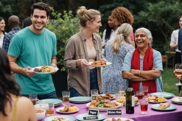 Cómo considerar alergias y dietas en el menú de la fiesta