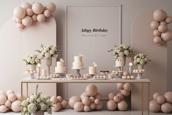Decoración de cumpleaños para adultos: elegante y moderna